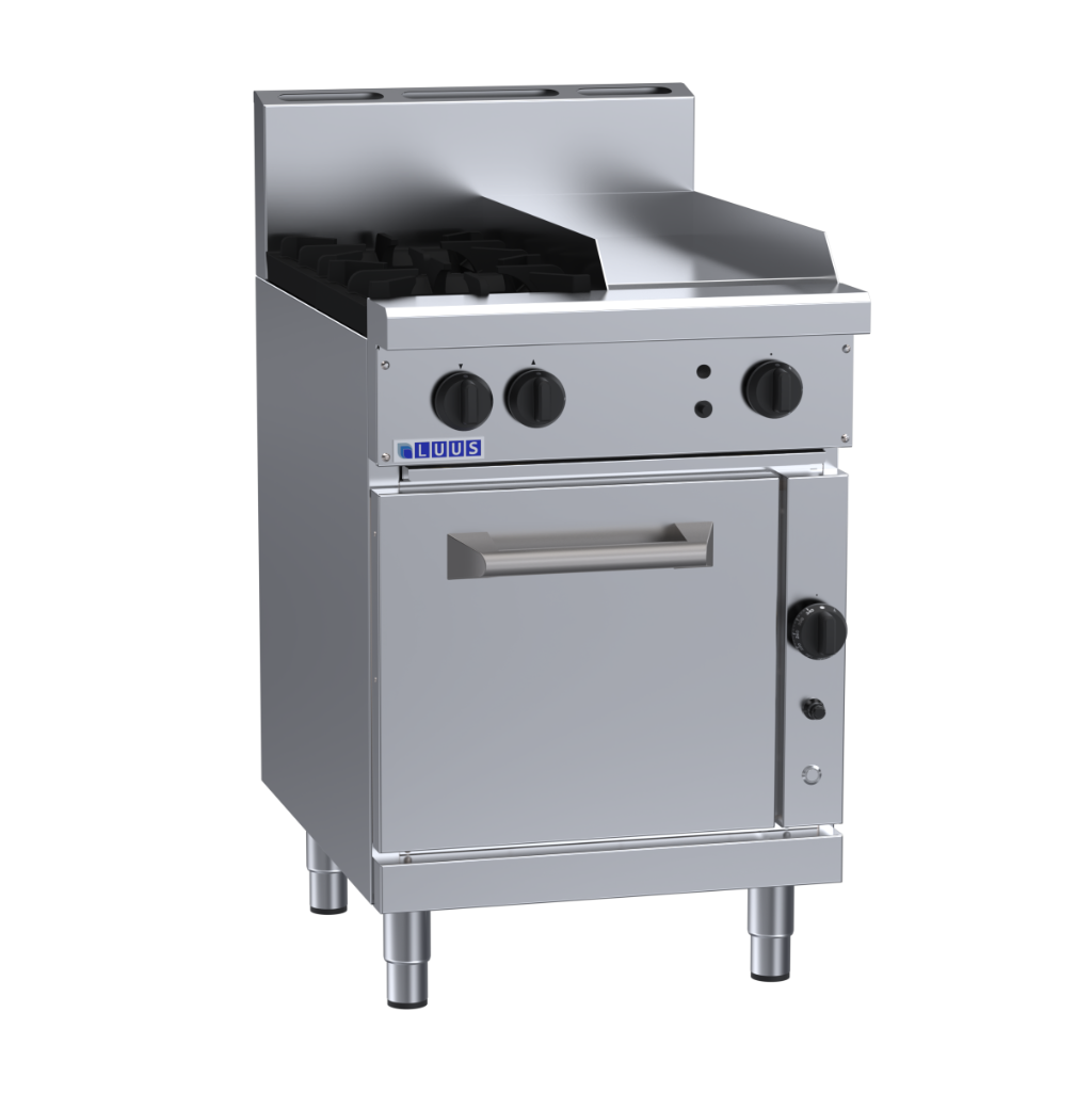 Luus RF-2B3P 600mm Gas 2 Burner 300mm Griddle Range & Convection Oven RF-2B3P-NG