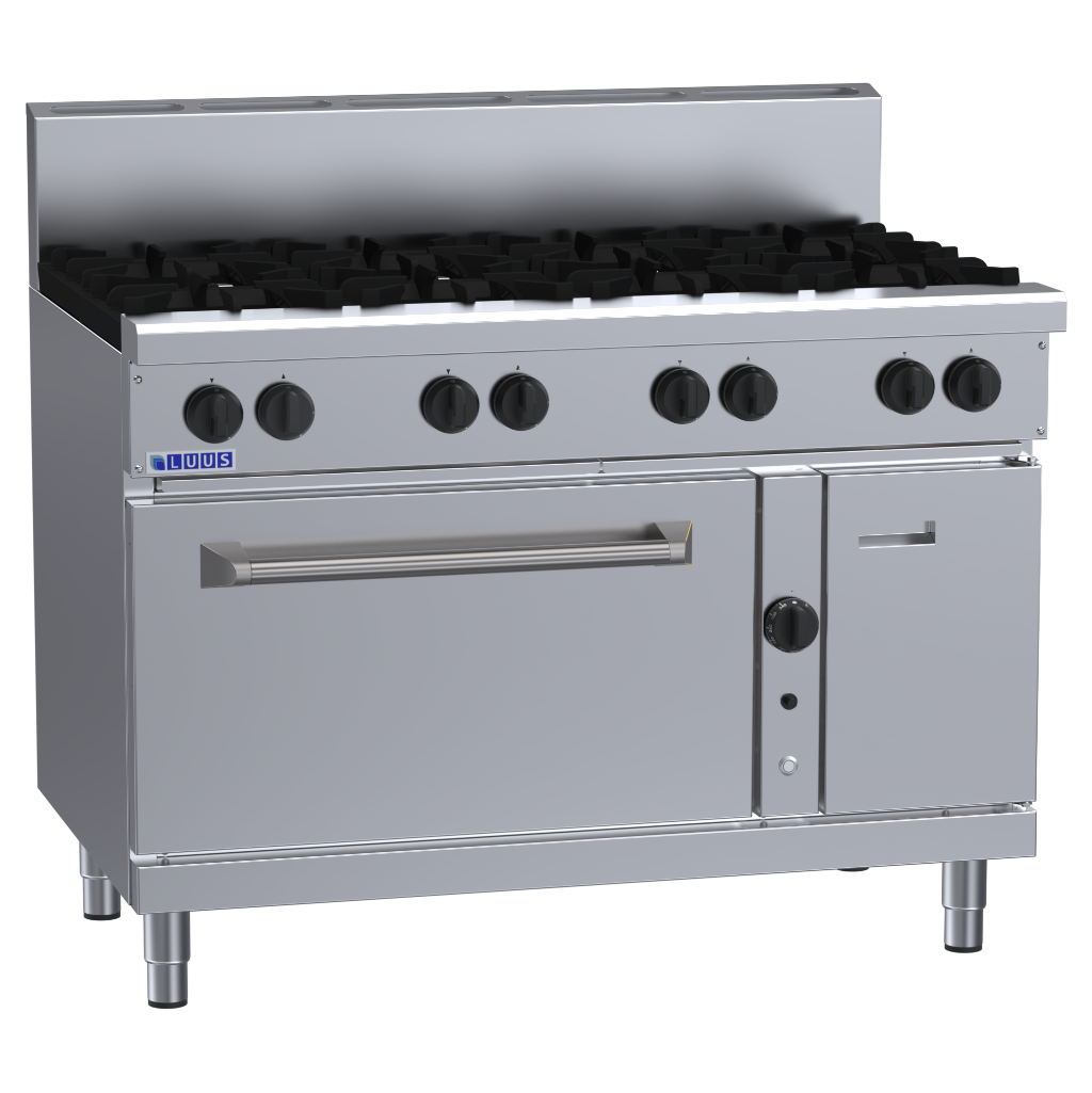 Luus RF-8B 1200mm Commercial 8 Burner Range with Convection Oven RF-8B-NG