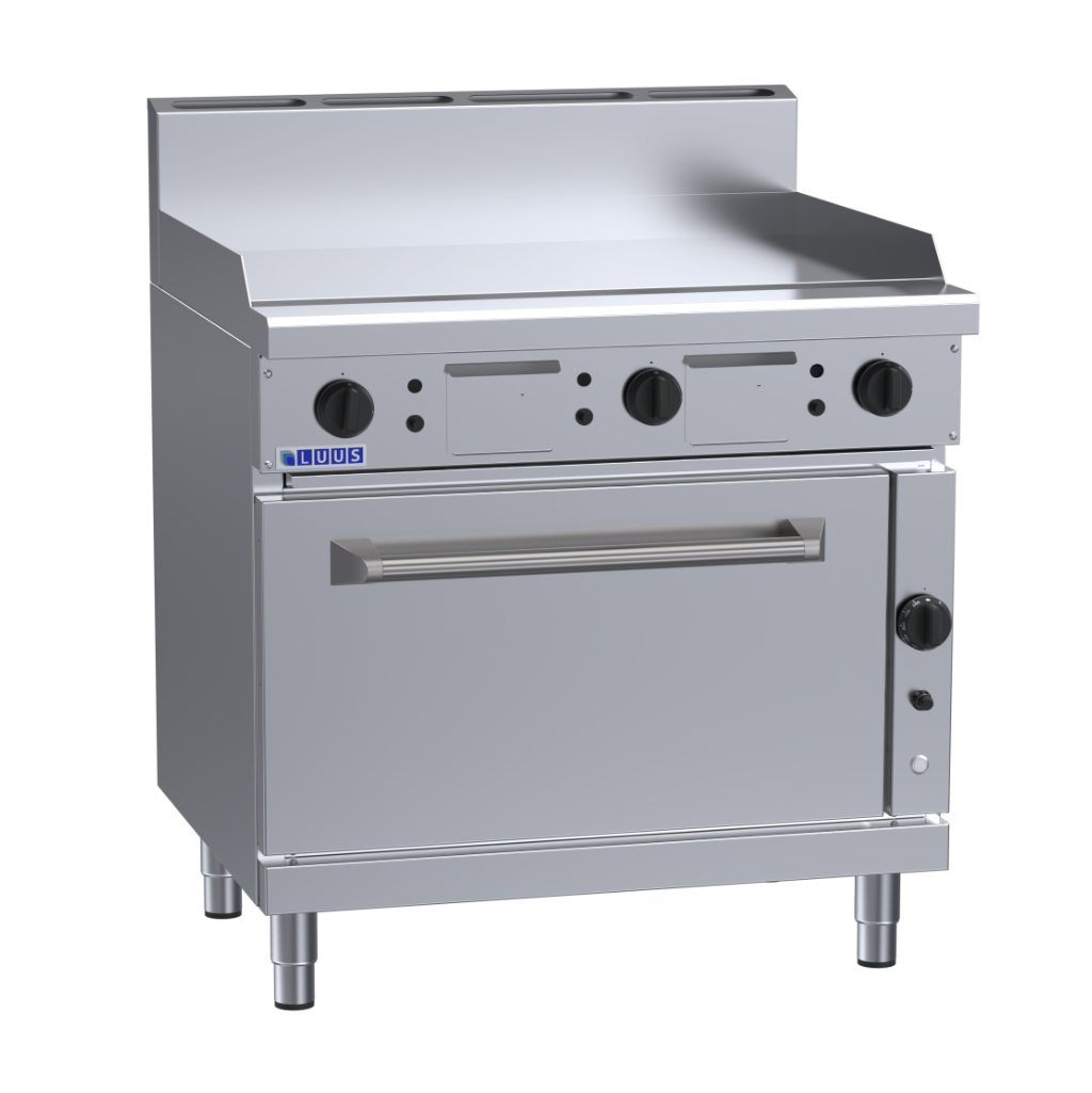Luus RF-9P 900mm Commercial Gas Griddle Range & Convection Oven RF-9P-NG
