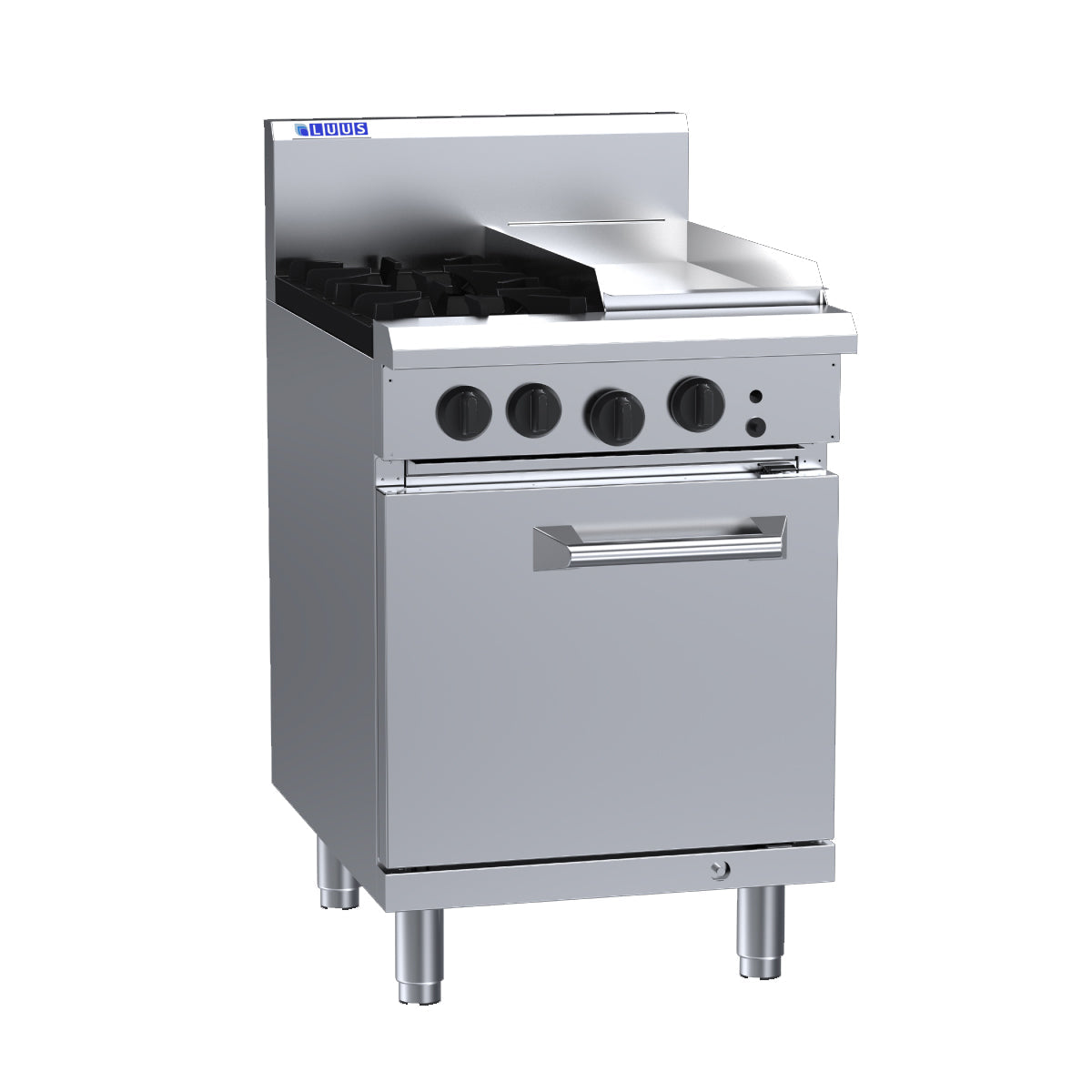 Luus 2 Burner 300mm Griddle with Oven RS-2B3P-NG - Natural Gas