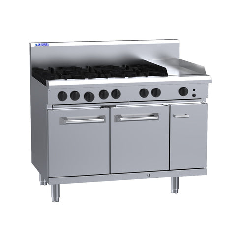 Luus RS-6B3P 6 Burner 300mm Griddle with Oven