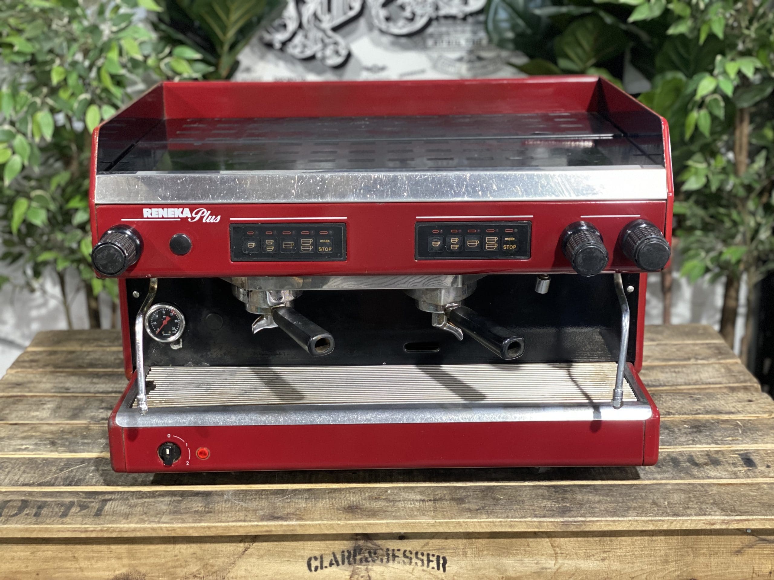 Reneka Plus Low Cup - 2 Group Commercial Espresso Machine - Red