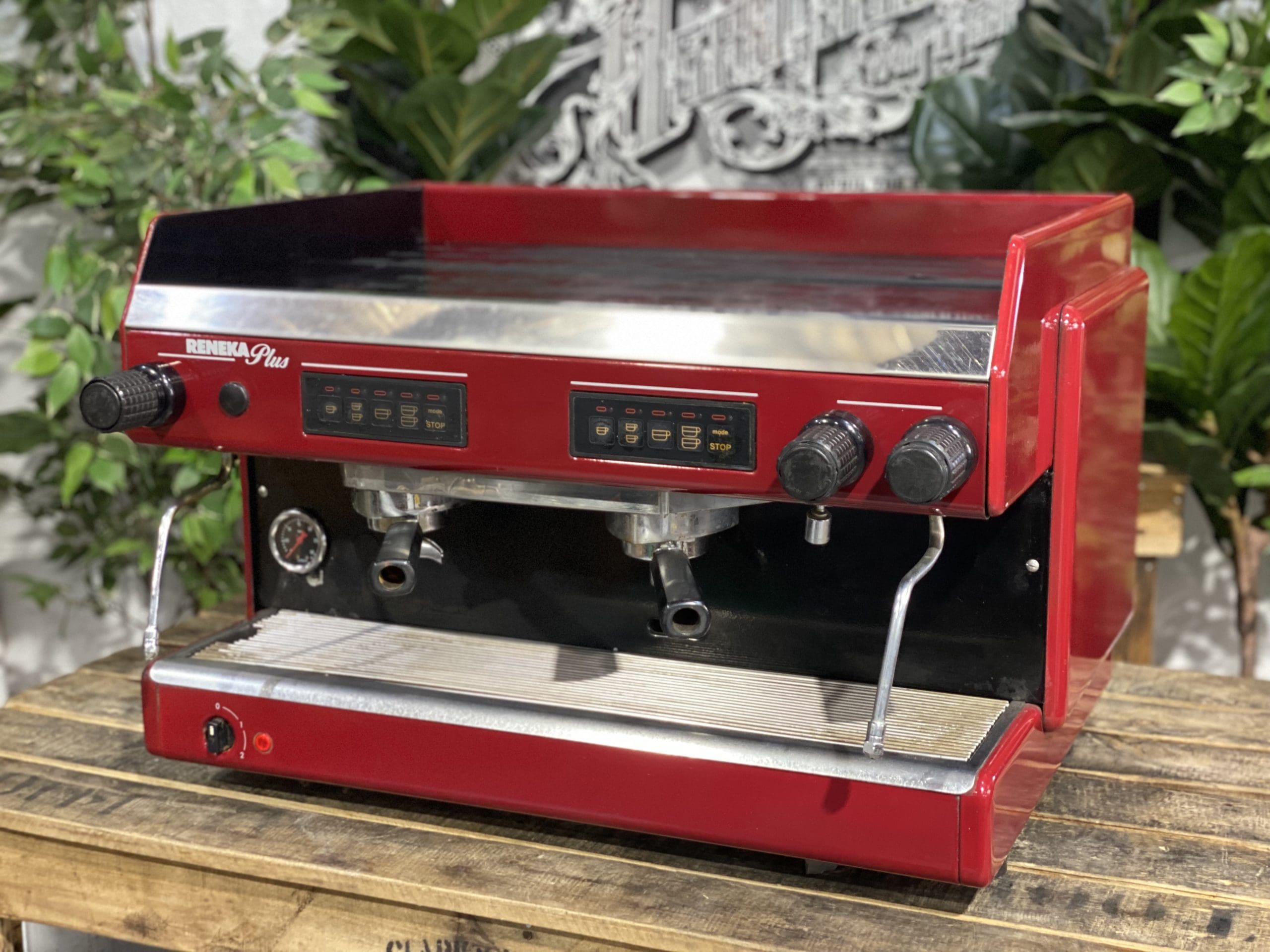 Reneka Plus Low Cup - 2 Group Commercial Espresso Machine - Red
