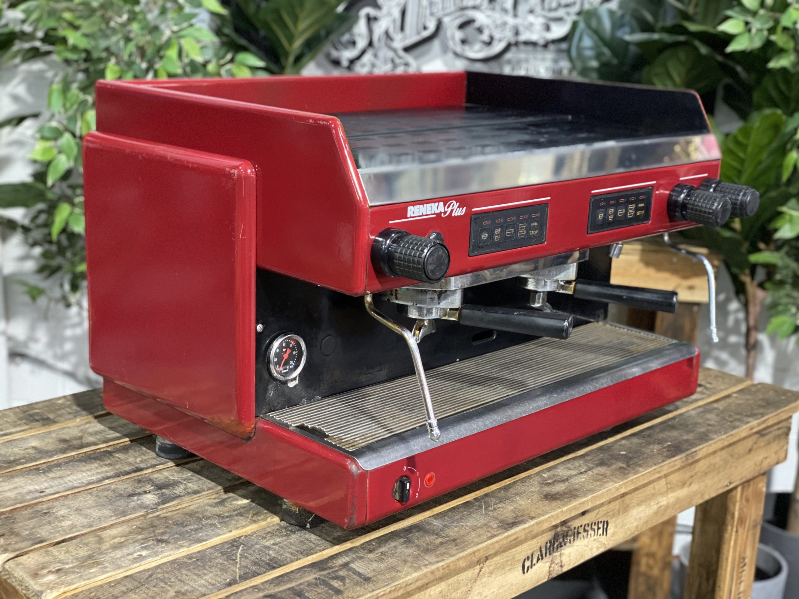 Reneka Plus Low Cup - 2 Group Commercial Espresso Machine - Red