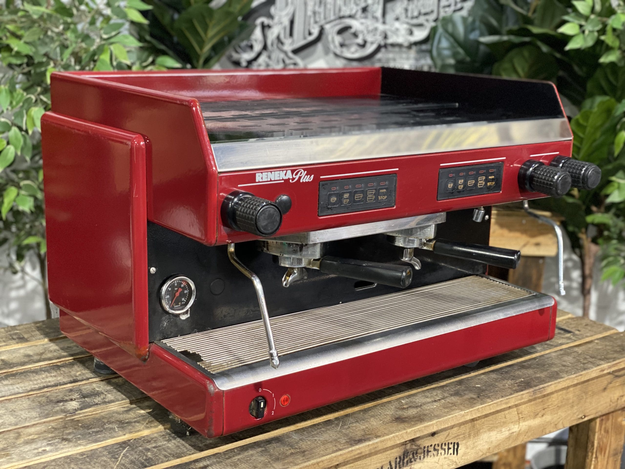 Reneka Plus Low Cup - 2 Group Commercial Espresso Machine - Red
