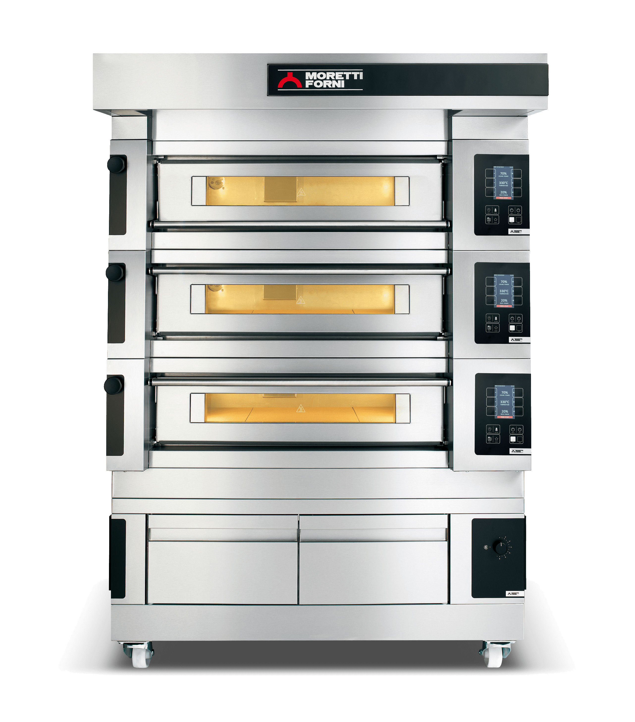 Moretti Forni serieS Triple Deck Bakery Oven on Prover - 6 x 60x40cm Tray