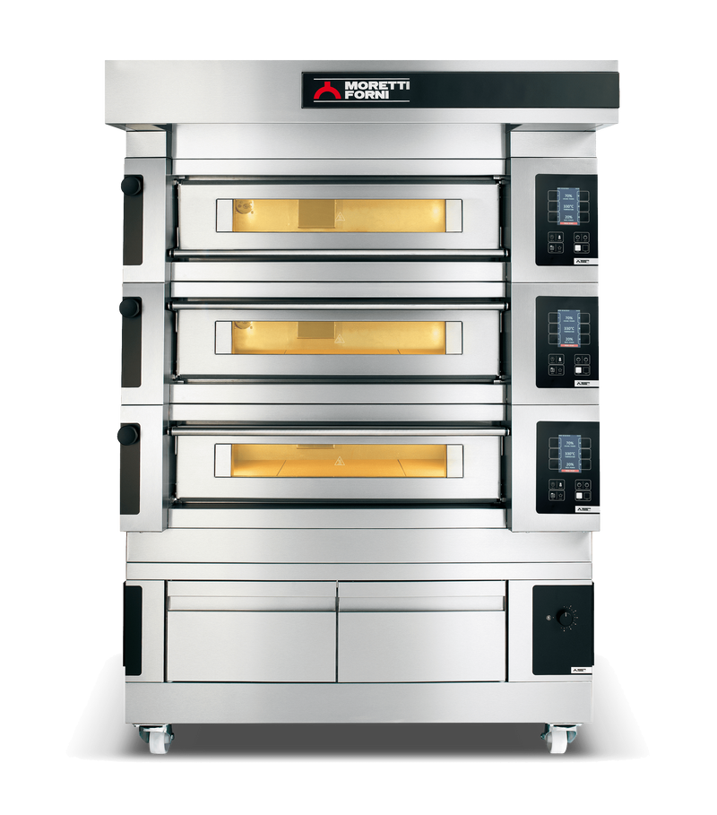 Moretti Forni serieS Triple Deck Bakery Oven on Prover - 6 x 60x40cm Tray