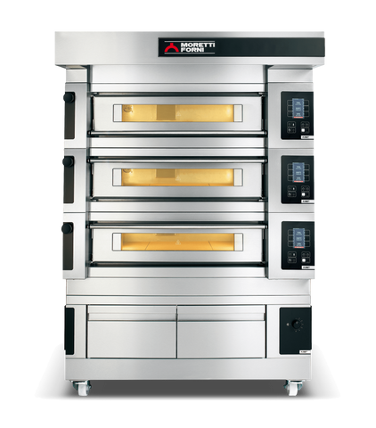 Moretti Forni serieS Triple Deck Bakery Oven on Prover - 6 x 60x40cm Tray