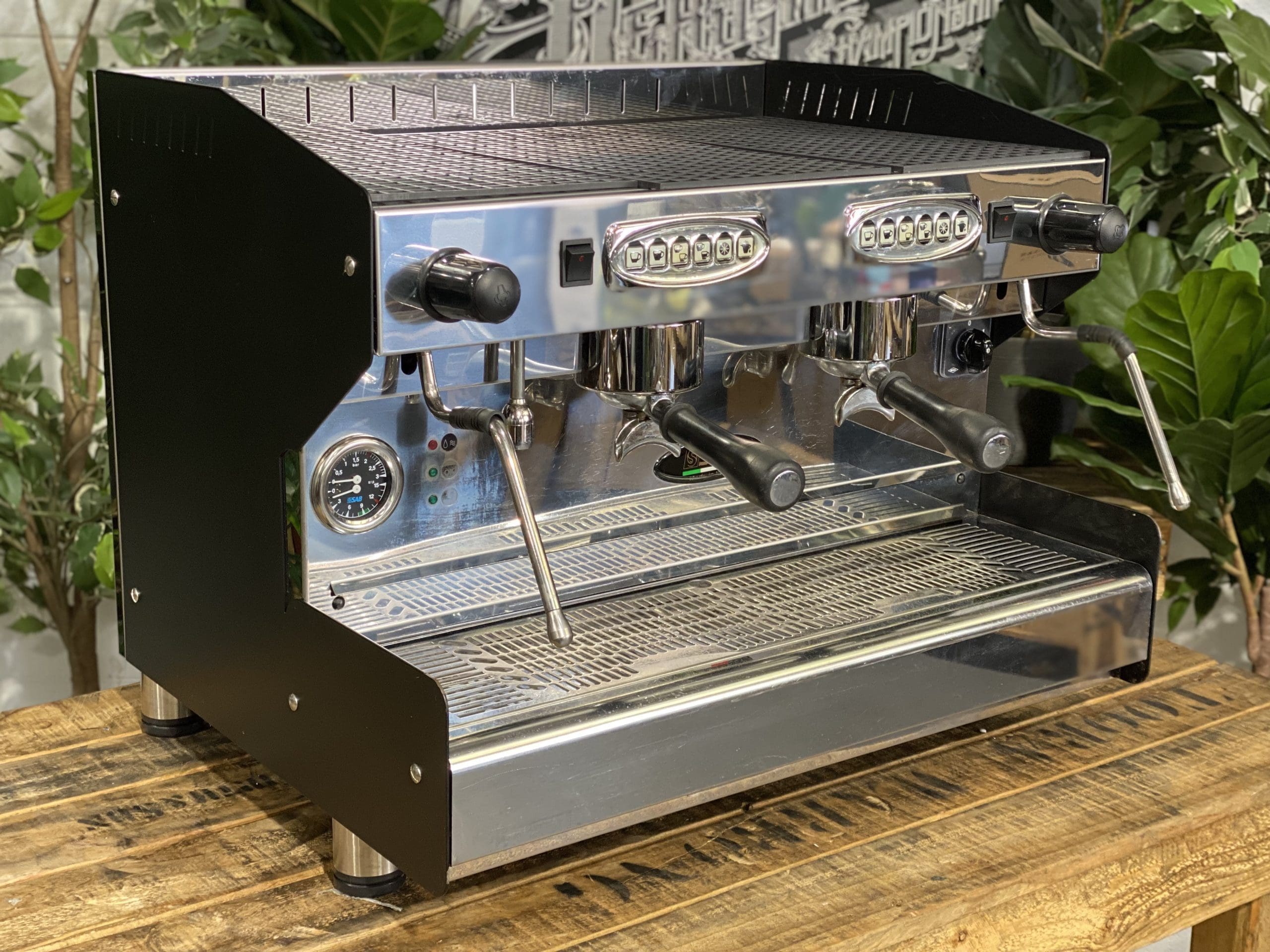 SAB Jolly Prestige Black - 2 Group Commercial Espresso Machine - Stainless Steel