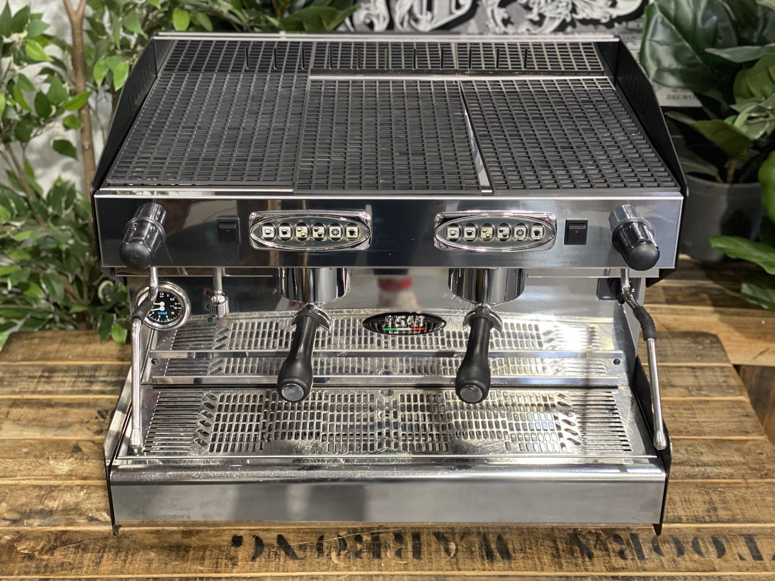 SAB Jolly Prestige Black - 2 Group Commercial Espresso Machine - Stainless Steel