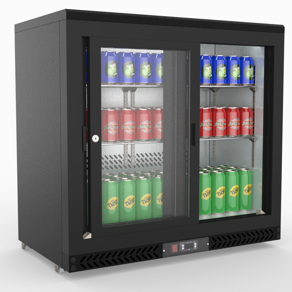 Thermaster Double Sliding Door Drink Cooler SC248SD