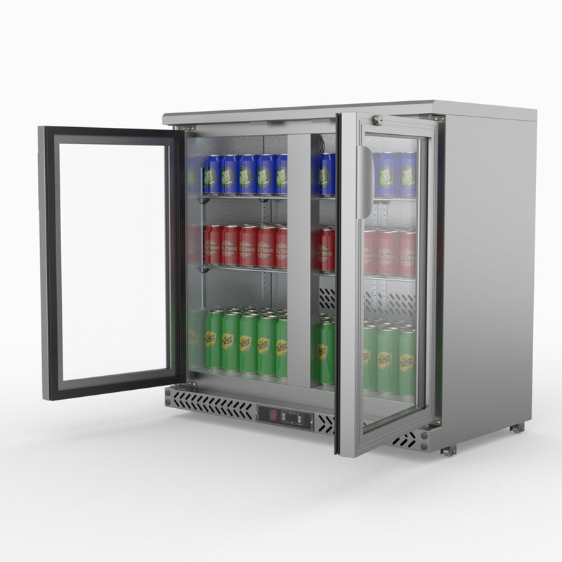 Thermaster Two Door Stainless Steel Bar Cooler SC248SG