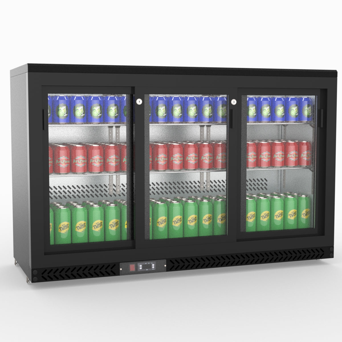 Thermaster Three Sliding Door Bar Cooler SC316SD