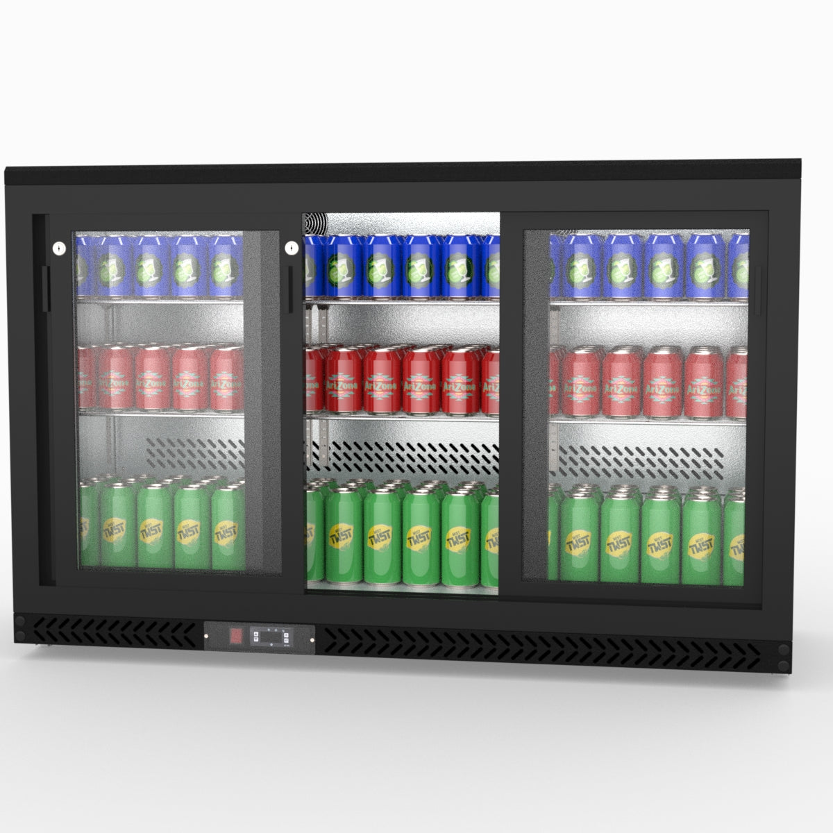 Thermaster Three Sliding Door Bar Cooler SC316SD