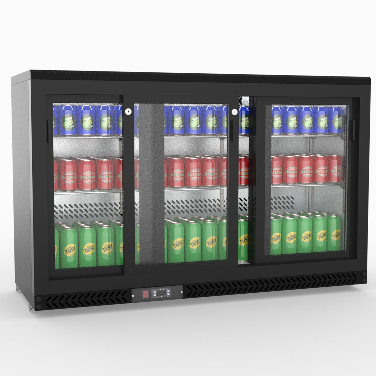 Thermaster Three Sliding Door Bar Cooler SC316SD