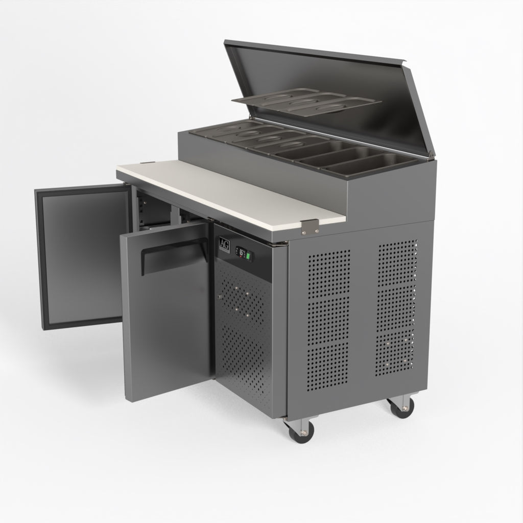 AG 2 Door Saladette Fridge - Fits 7 x 1/3 GN Trays SH2000-700