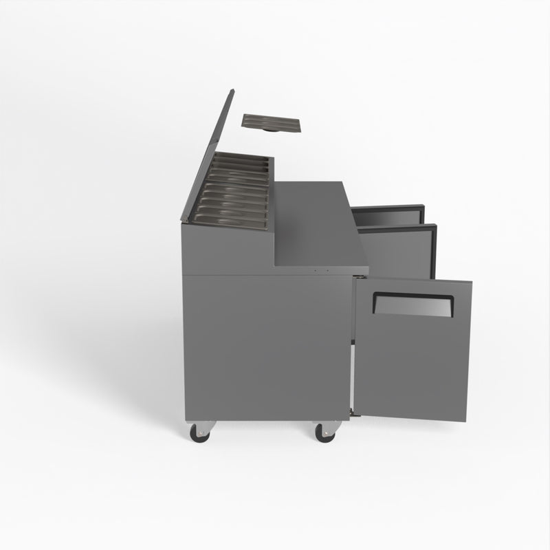 AG 3 Door Saladette Fridge - 10 x 1/3 GN Trays