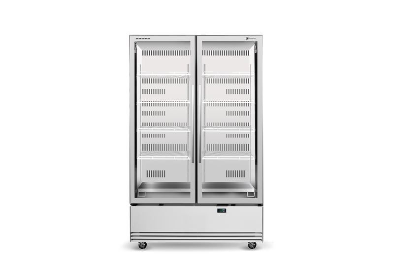 Skope SKB1200N-A 2 Glass Door Display or Storage Fridge