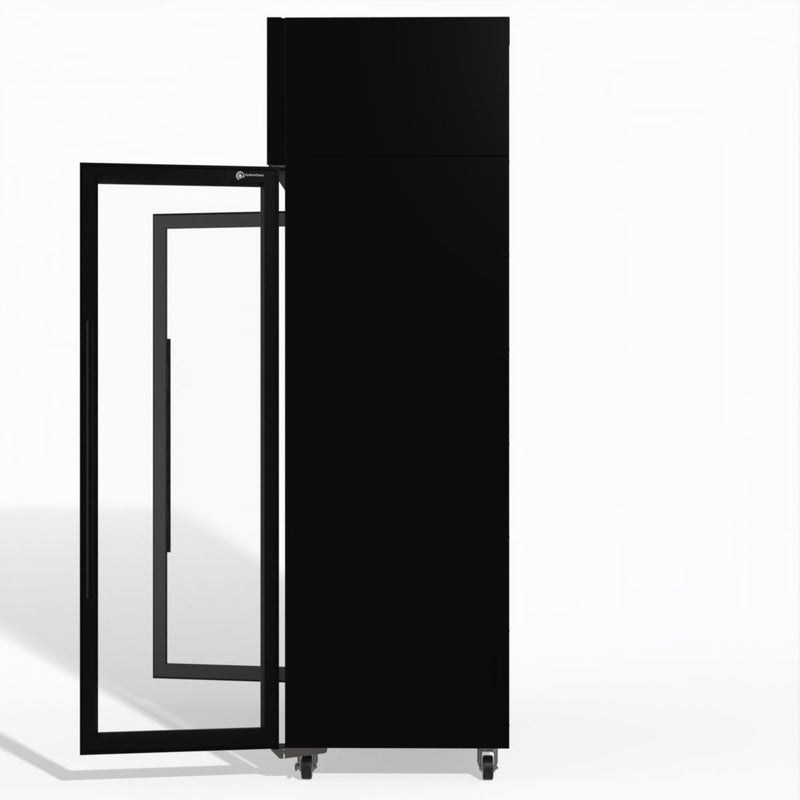 Skope SKFT1000N-A 2 Glass Door Upright Display or Storage Freezer - Black