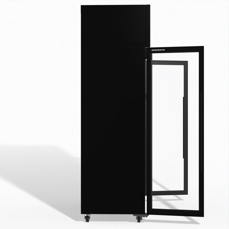 TMF1000N-A 2 1 Glass Door Upright Display or Storage Freezer - Black