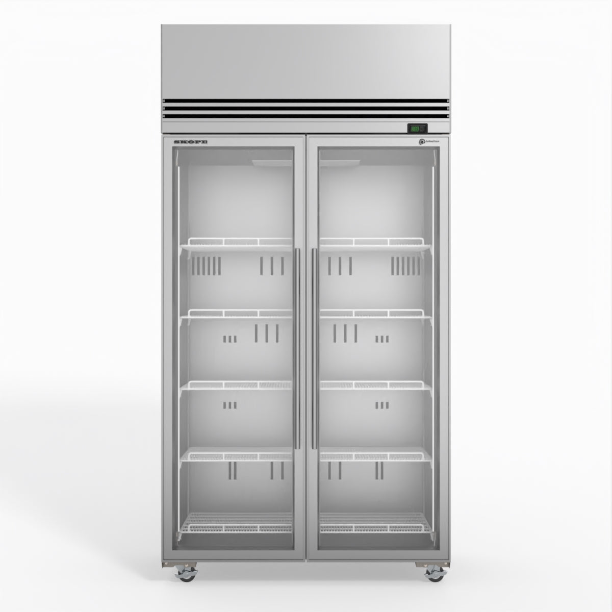 Skope SKFT1000N-A 2 Glass Door Upright Display or Storage Freezer