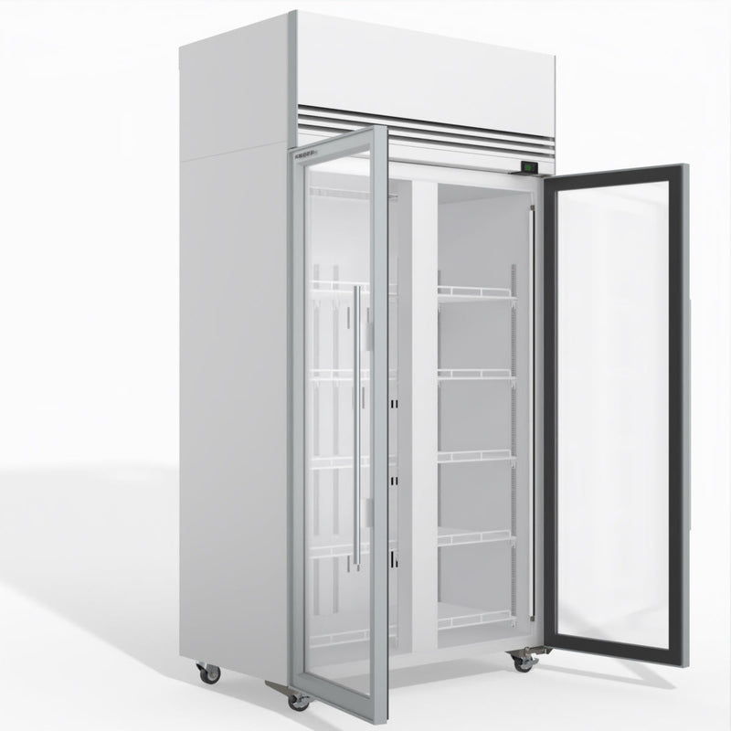 TMF1000N-A 2 1 Glass Door Upright Display or Storage Freezer