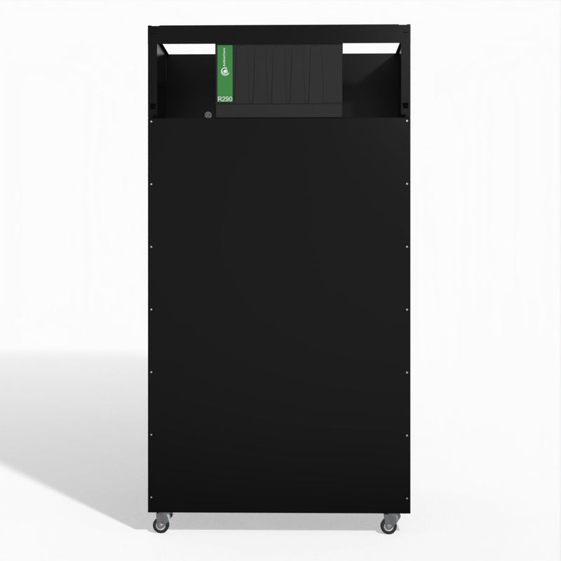 Skope SKFT1000NS-A 2 Solid Door Upright Display or Storage Freezer - Black