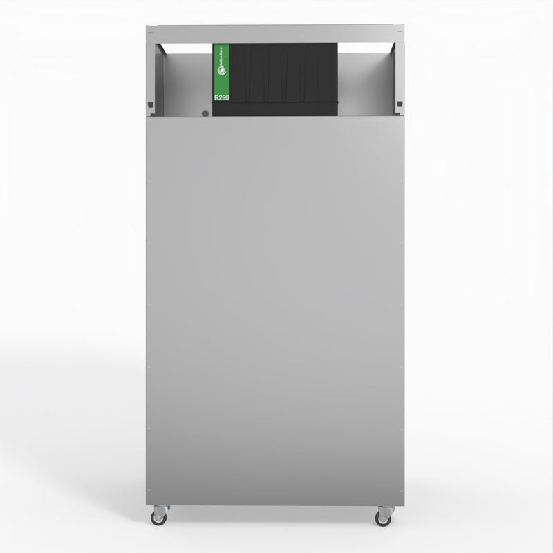 Skope SKFT1000NS-A 2 Solid Door Upright Display or Storage Freezer - Stainless Steel