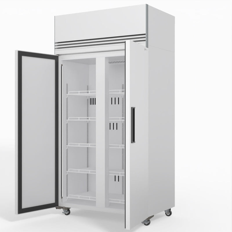 Skope SKFT1000NS-A 2 Solid Door Upright Display or Storage Freezer - White