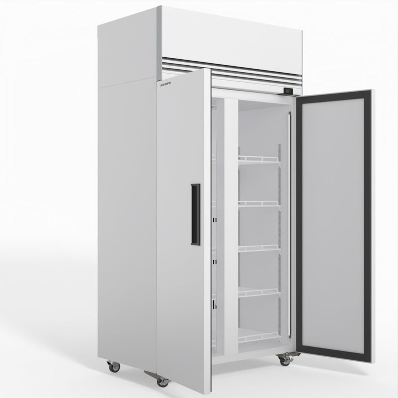 Skope SKFT1000NS-A 2 Solid Door Upright Display or Storage Freezer - White