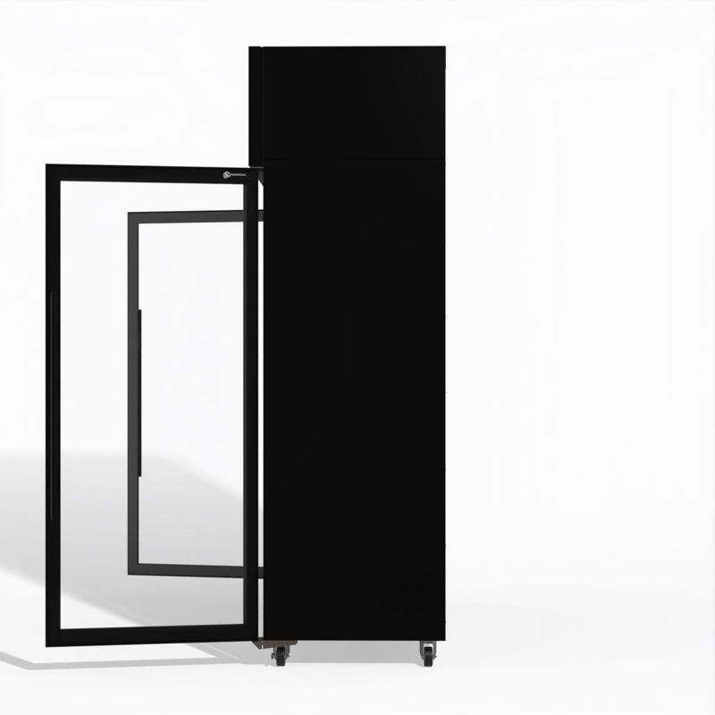 Skope SKFT1300N-A 2 Glass Door Upright Display or Storage Freezer - Black