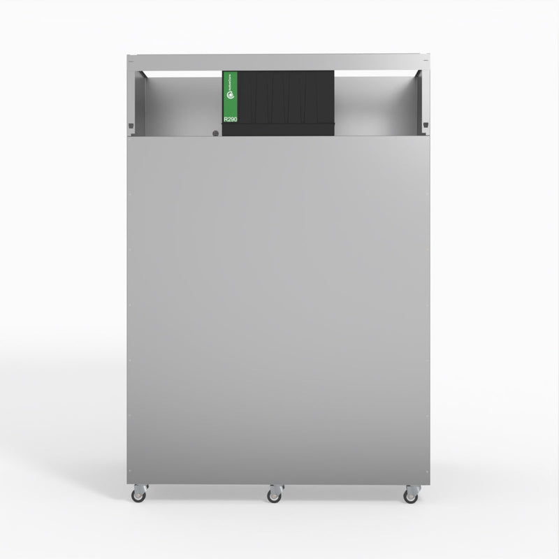 Skope SKFT1300NS-A 2 Solid Door Upright Display or Storage Freezer - Stainless Steel