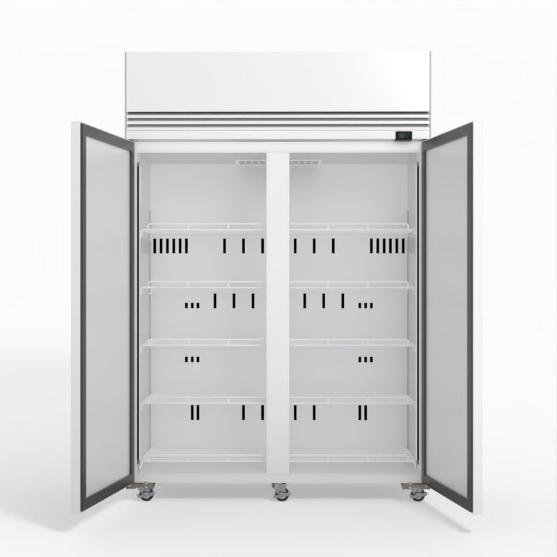 Skope SKFT1300NS-A 2 Solid Door Upright Display or Storage Freezer - White