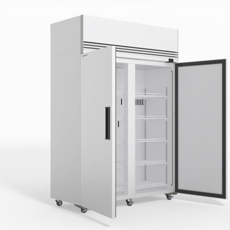 Skope SKFT1300NS-A 2 Solid Door Upright Display or Storage Freezer - White