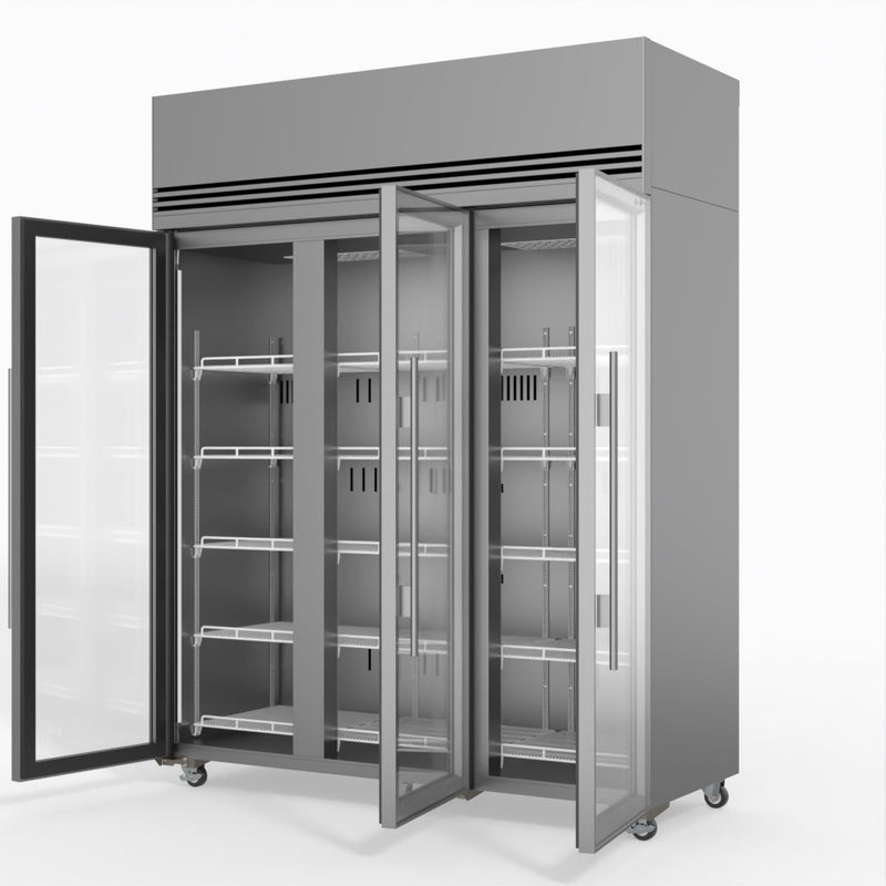 Skope SKFT1500N-A 3 Glass Door Upright Display or Storage Freezer