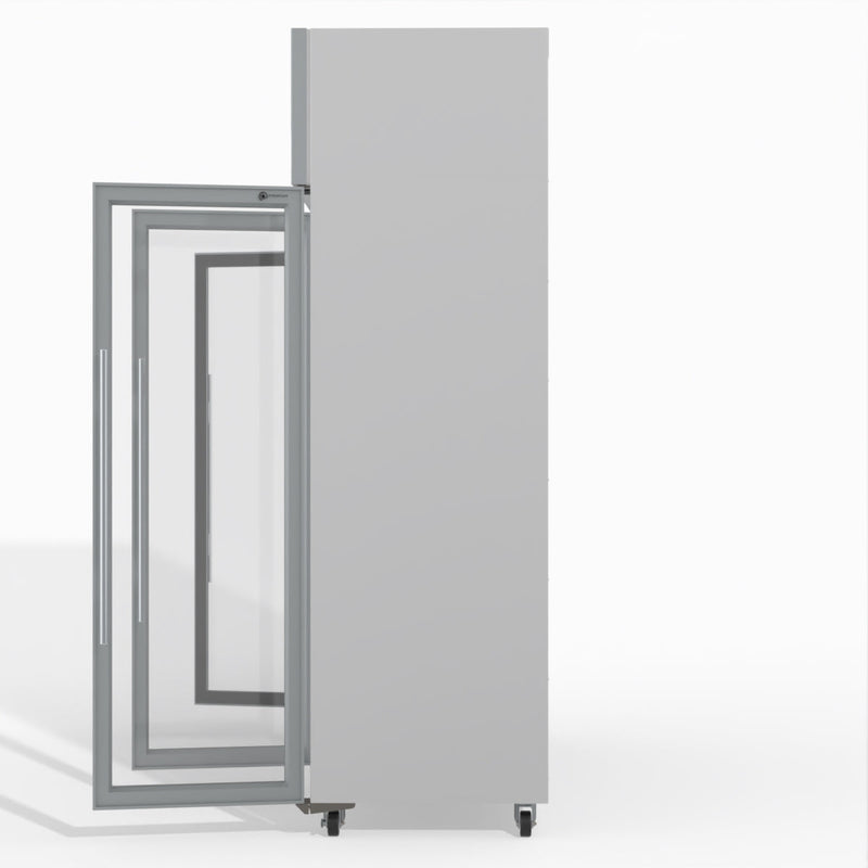 Skope TMF1500N-AC 3 Glass Door Display or Storage Freezer, Lit Sign