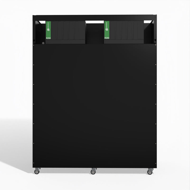 Skope SKFT1500NS-A 3 Solid Door Upright Display or Storage Freezer - Black