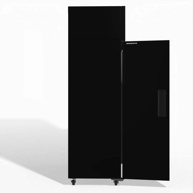 Skope SKFT1500NS-A 3 Solid Door Upright Display or Storage Freezer - Black