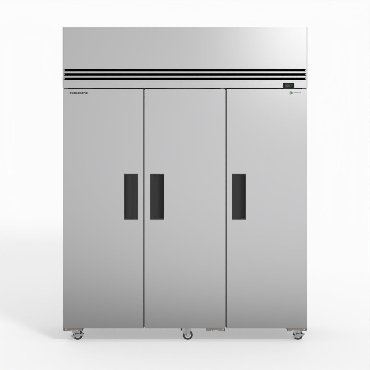 Skope SKFT1500NS-A 3 Solid Door Upright Display or Storage Freezer