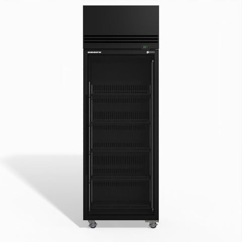 Skope SKFT650N-A 1 Glass Door Upright Display or Storage Freezer - Black