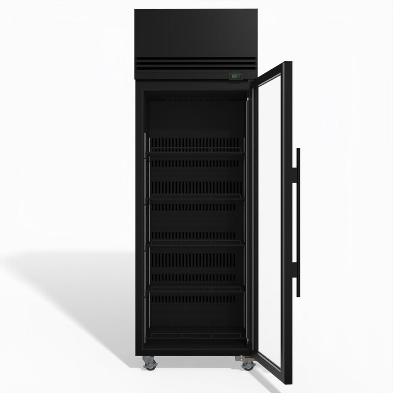 Skope SKFT650N-A 1 Glass Door Upright Display or Storage Freezer - Black