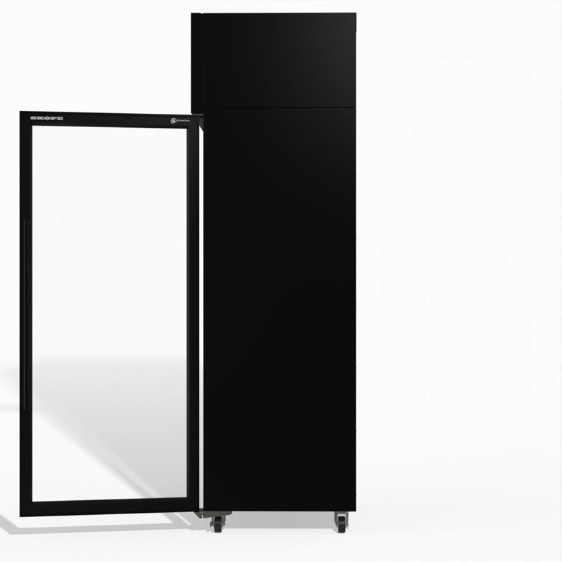 Skope SKFT650N-A 1 Glass Door Upright Display or Storage Freezer - Black