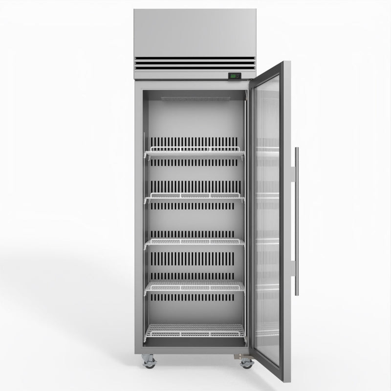 Skope SKFT650N-A 1 Glass Door Upright Display or Storage Freezer - Stainless Steel