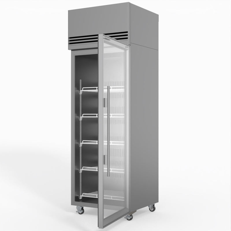 Skope SKFT650N-A 1 Glass Door Upright Display or Storage Freezer - Stainless Steel