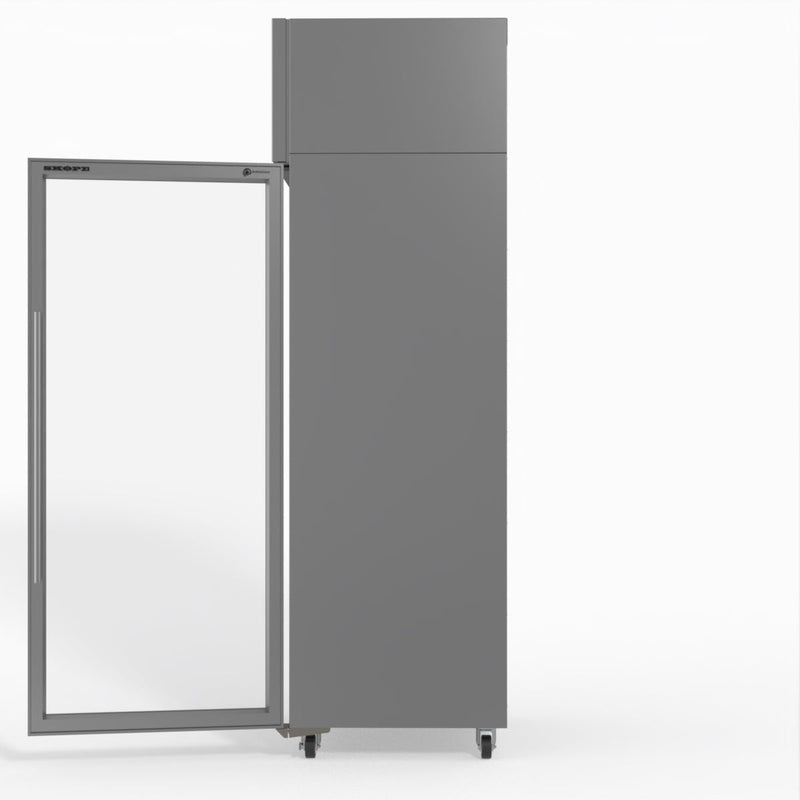 Skope SKFT650N-A 1 Glass Door Upright Display or Storage Freezer - Stainless Steel