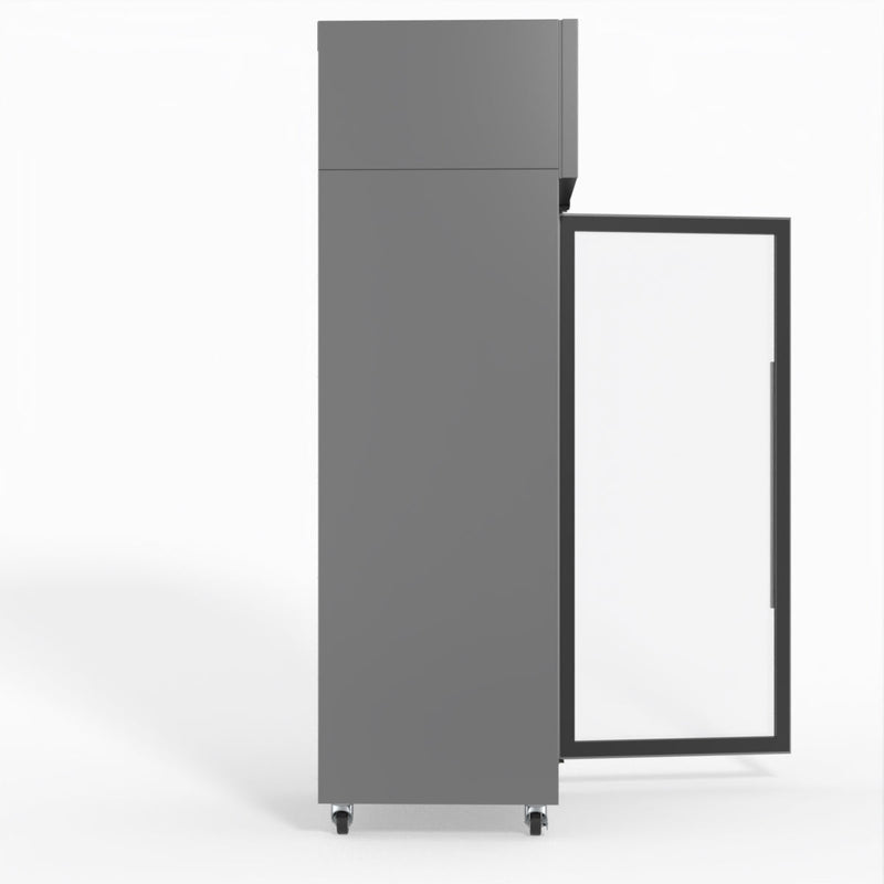 Skope SKFT650N-A 1 Glass Door Upright Display or Storage Freezer - Stainless Steel