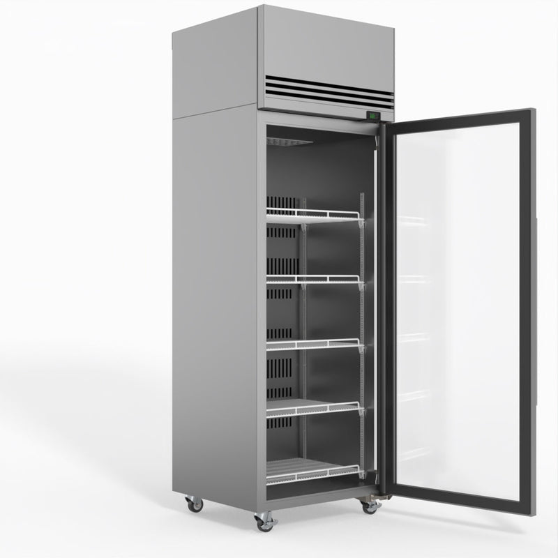 Skope SKFT650N-A 1 Glass Door Upright Display or Storage Freezer - Stainless Steel