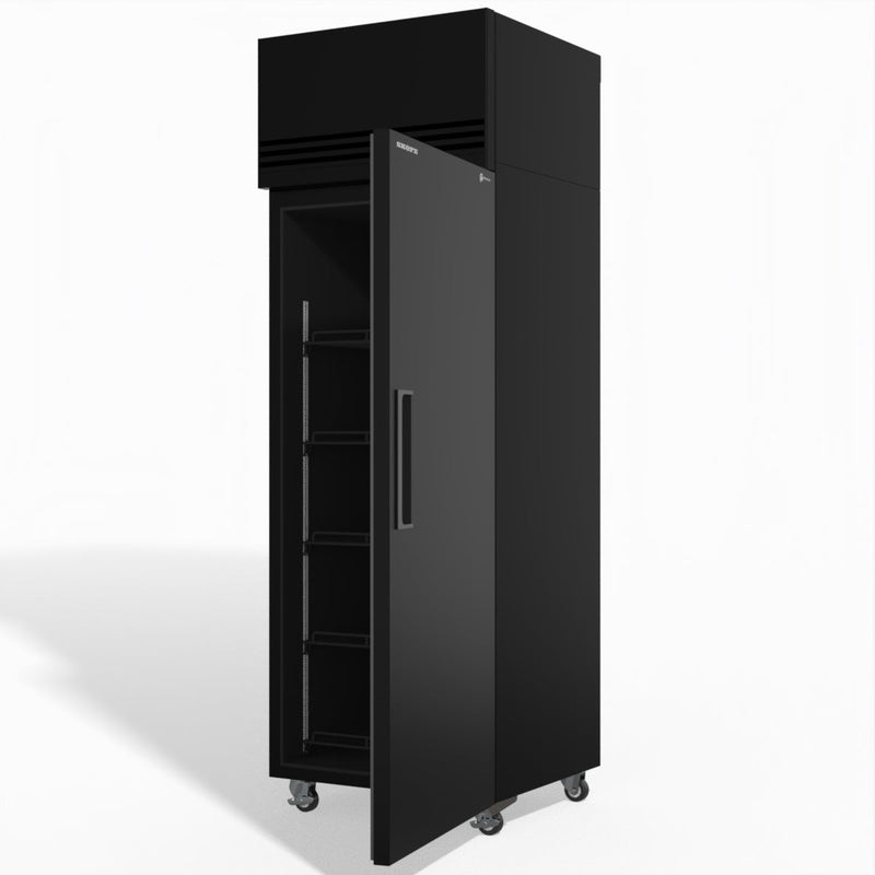 Skope SKFT650NS-A 1 Solid Door Upright Display or Storage Freezer - Black