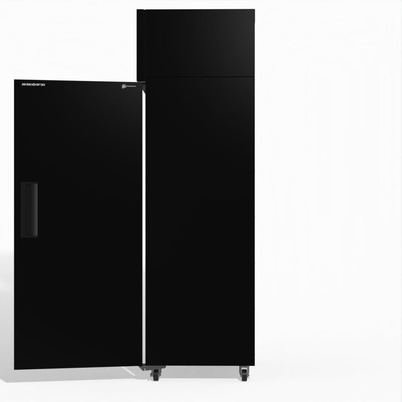 Skope SKFT650NS-A 1 Solid Door Upright Display or Storage Freezer - Black