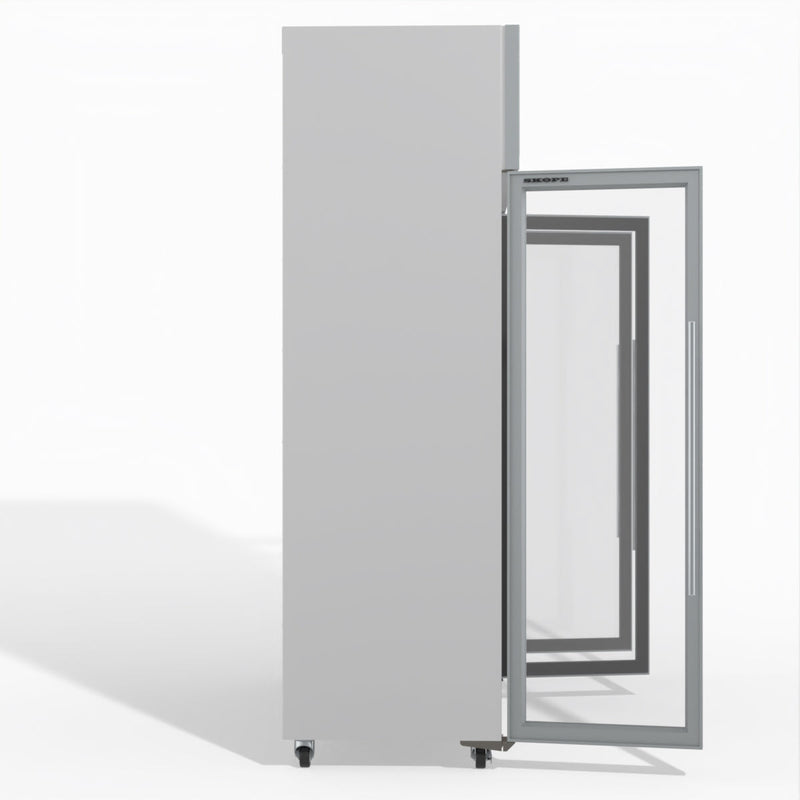 Skope TME1500N-AC 3 Glass Door Display or Storage Fridge, Lit Sign
